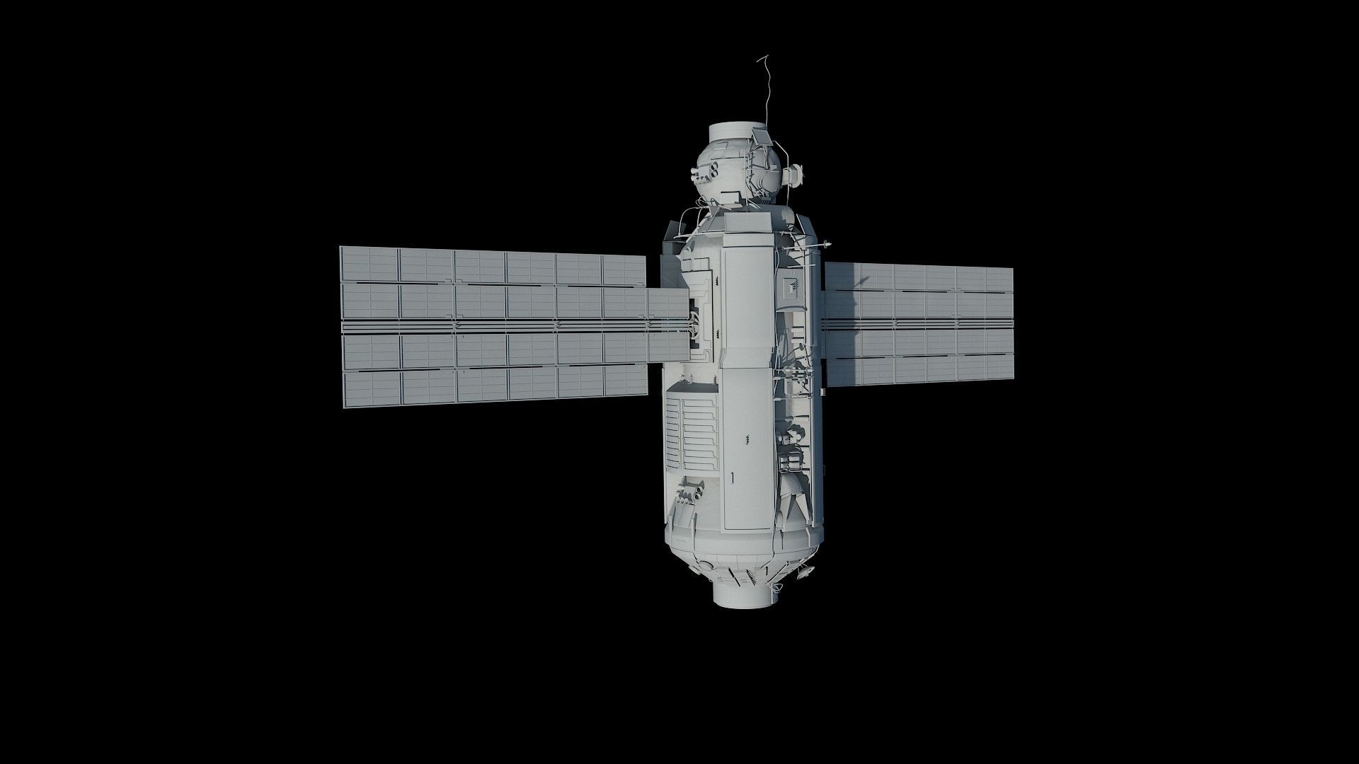 High quality 3D model Zarya ISS module 3D model 3D model_10