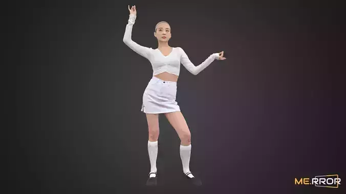 Asian Woman Scan Pose 5 3D model
