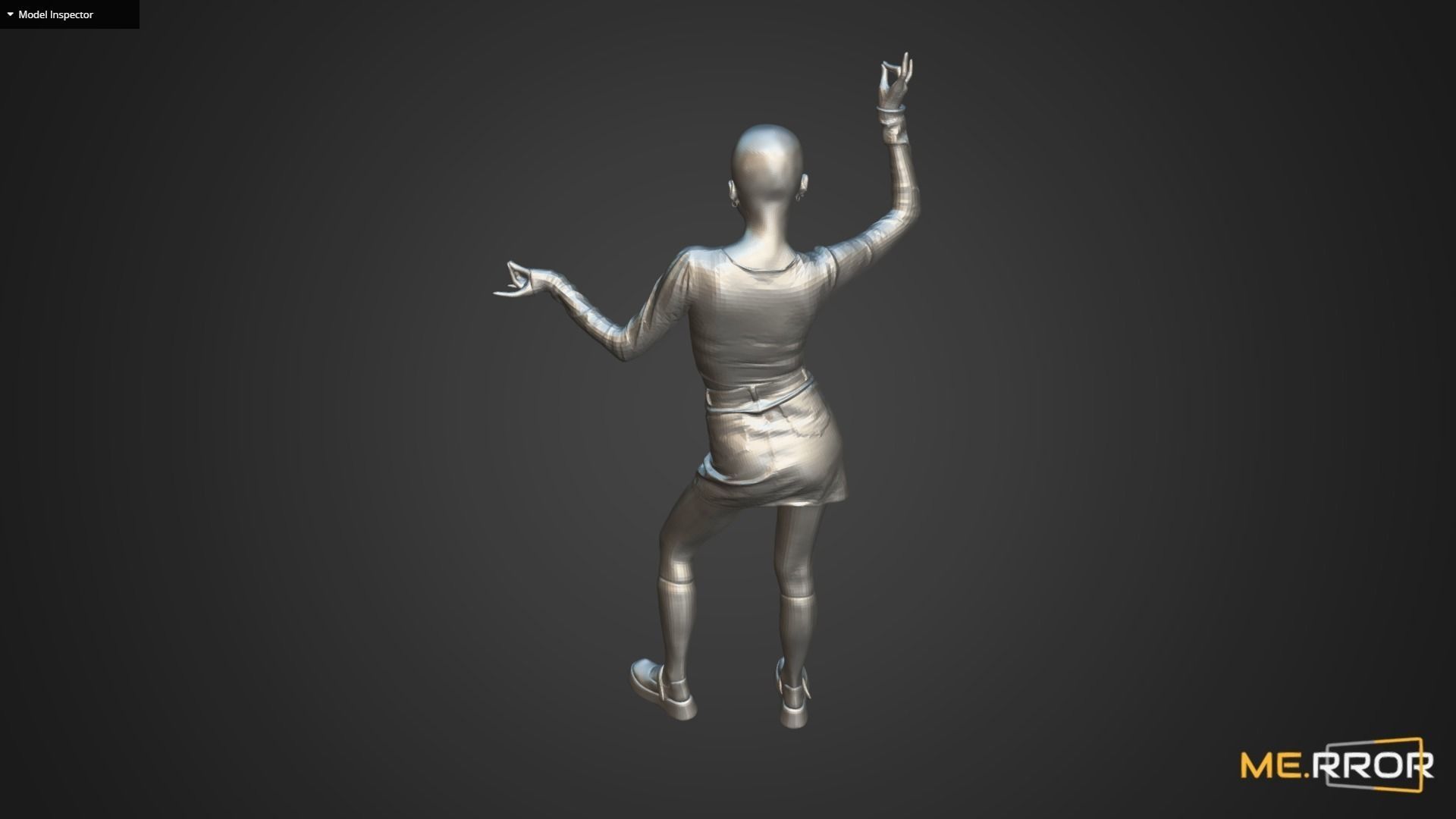 Asian Woman Scan Pose 5 3D model_11