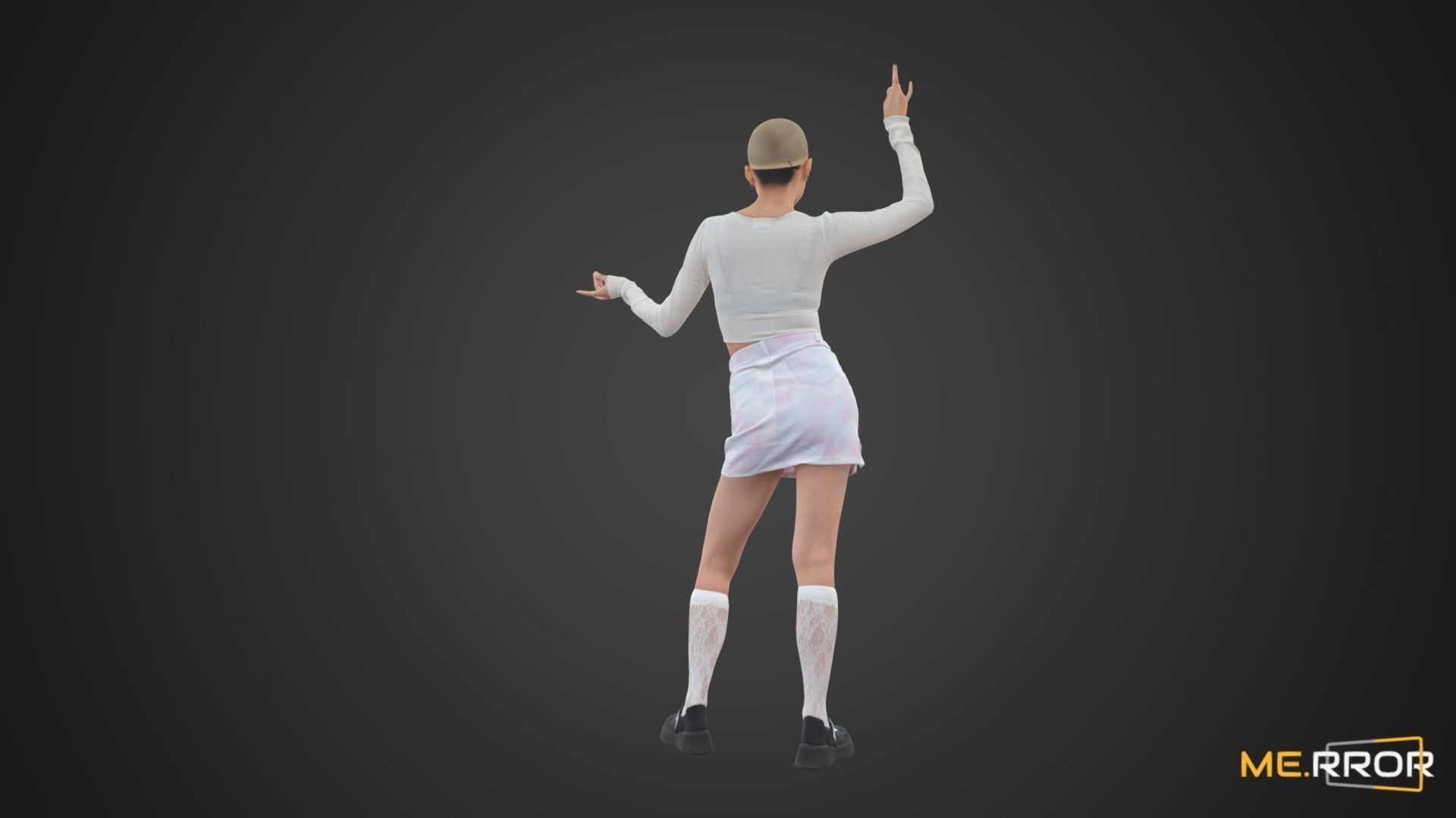 Asian Woman Scan Pose 5 3D model_6