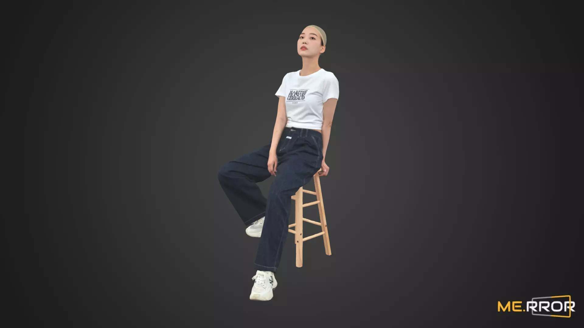 Aisan Woman Scan Pose 6 3D model_0