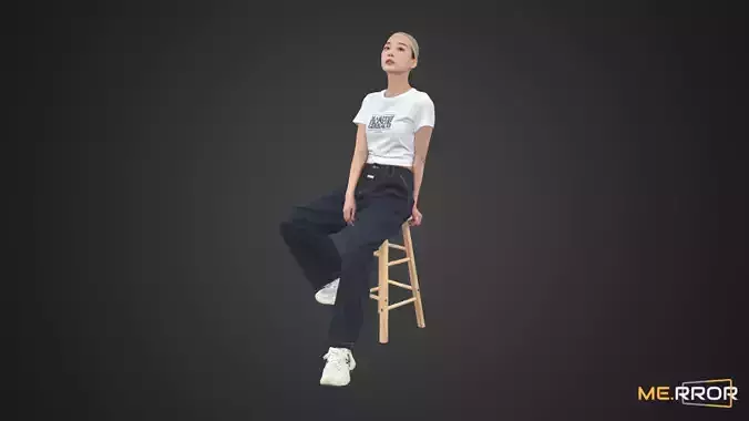 Aisan Woman Scan Pose 6 3D model