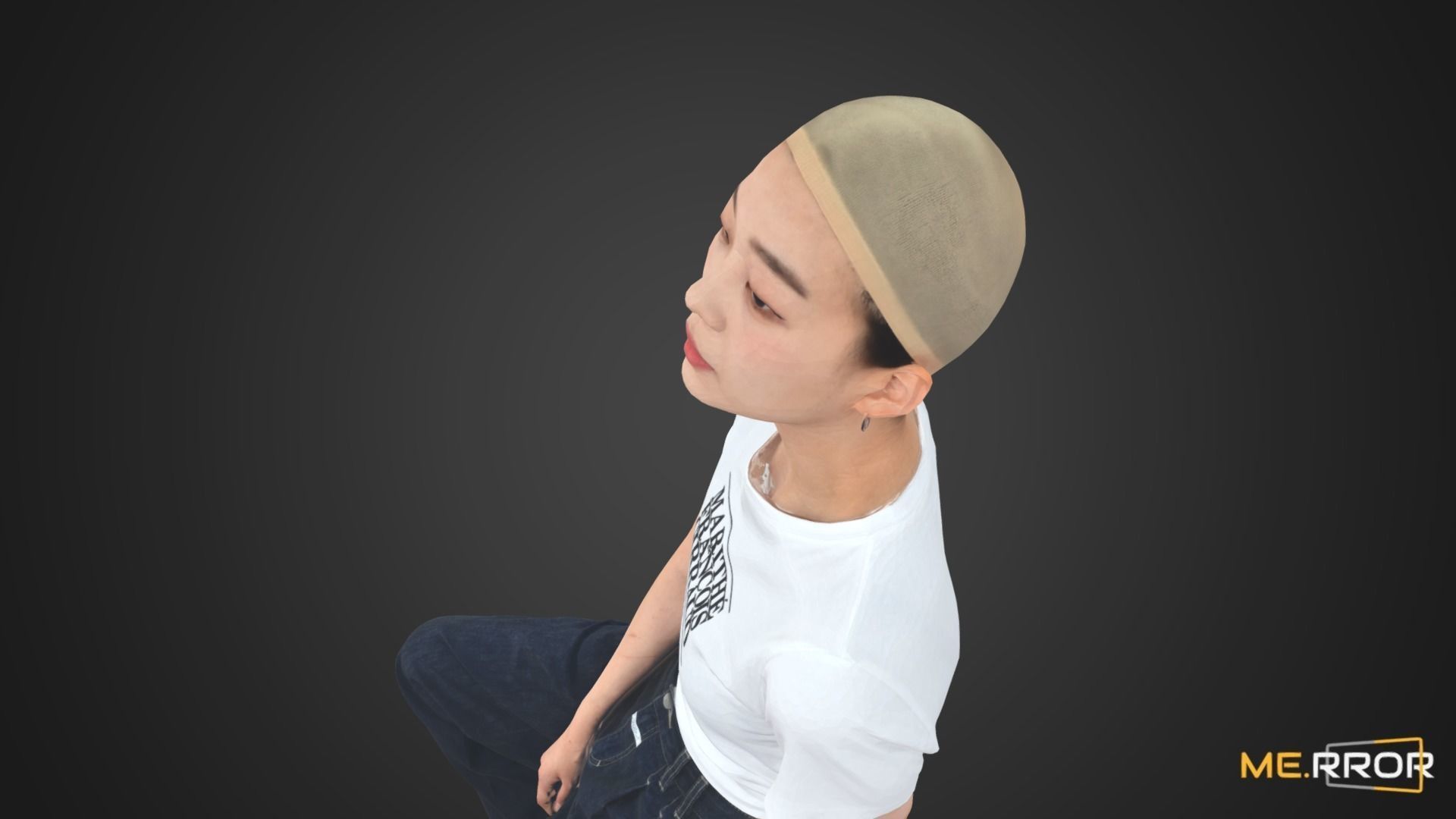 Aisan Woman Scan Pose 6 3D model_5