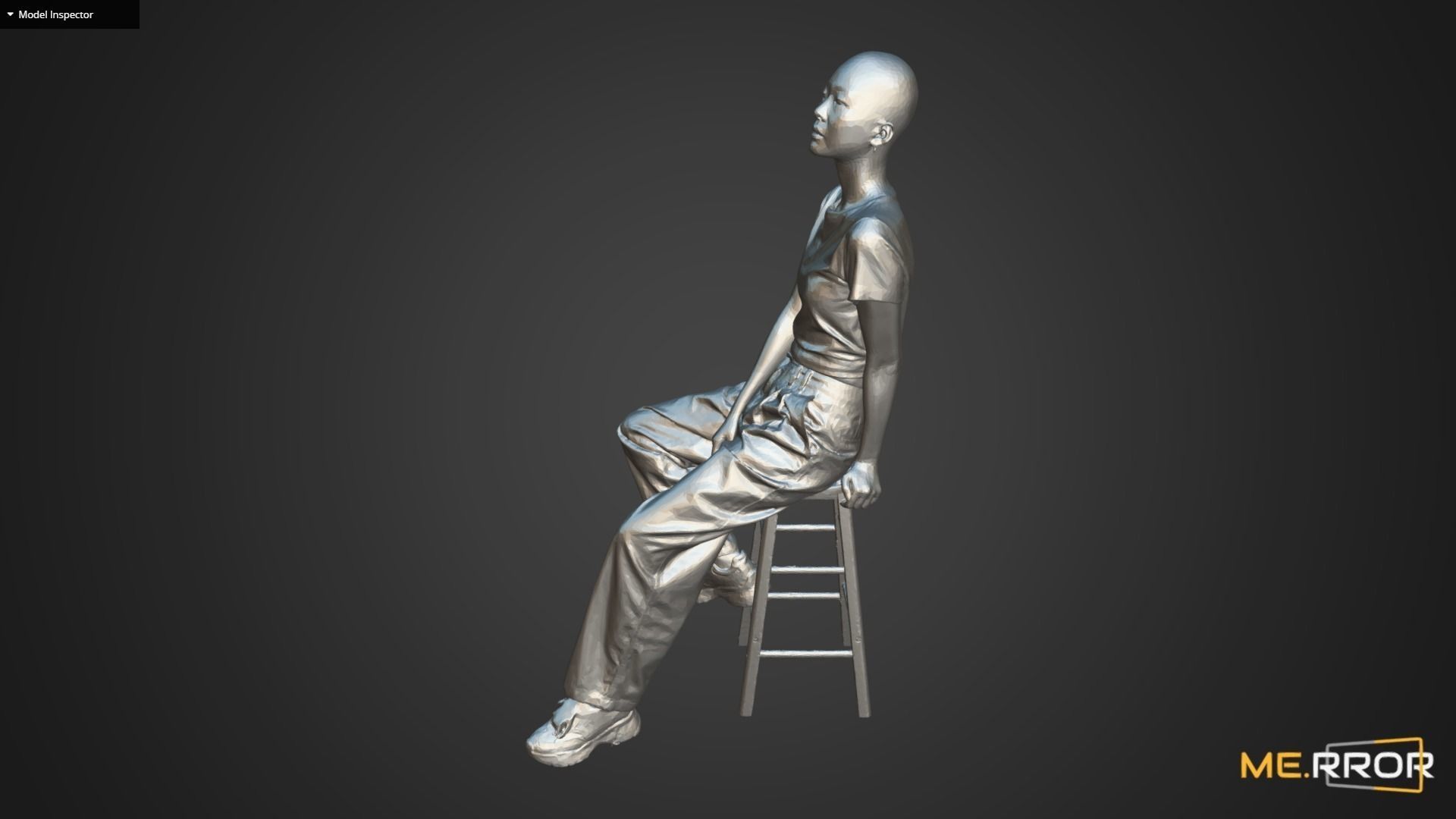 Aisan Woman Scan Pose 6 3D model_7