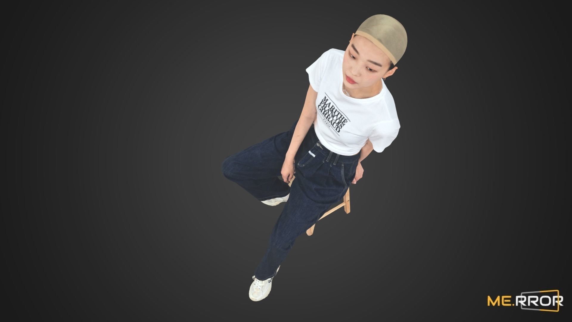 Aisan Woman Scan Pose 6 3D model_4