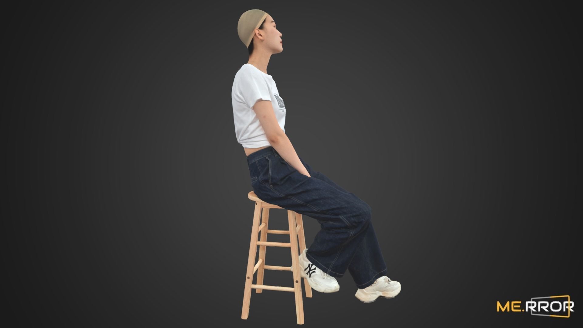 Aisan Woman Scan Pose 6 3D model_3