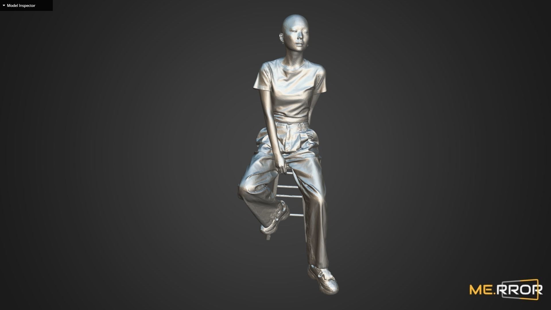 Aisan Woman Scan Pose 6 3D model_8