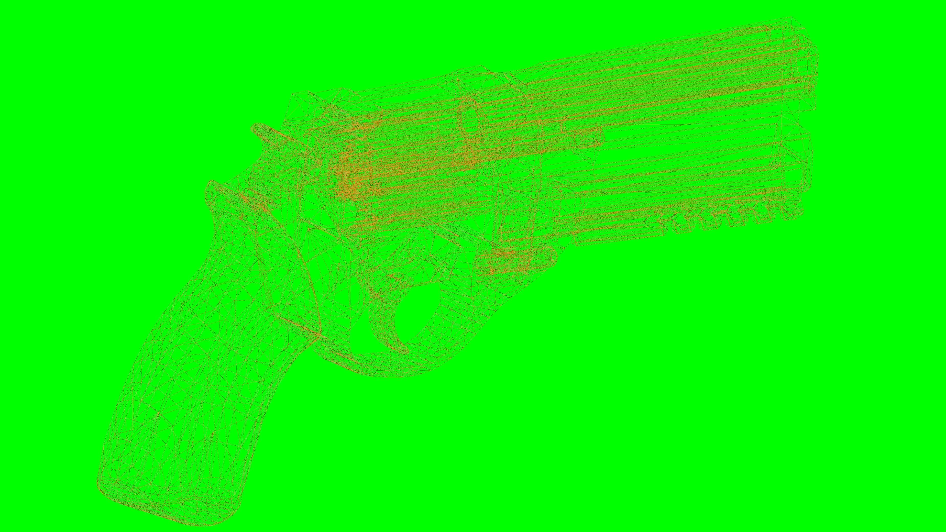 Bach Modern Handgun Low-poly 3D model_3