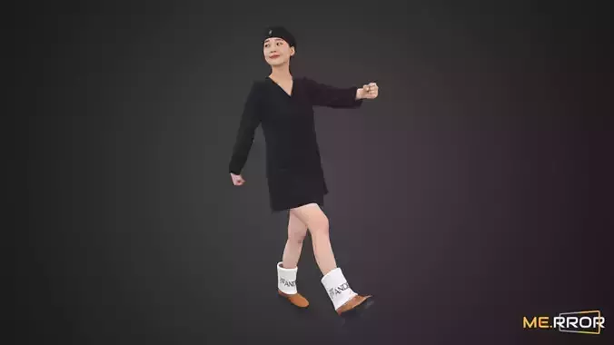 Asian Woman Scan Pose 8 3D model