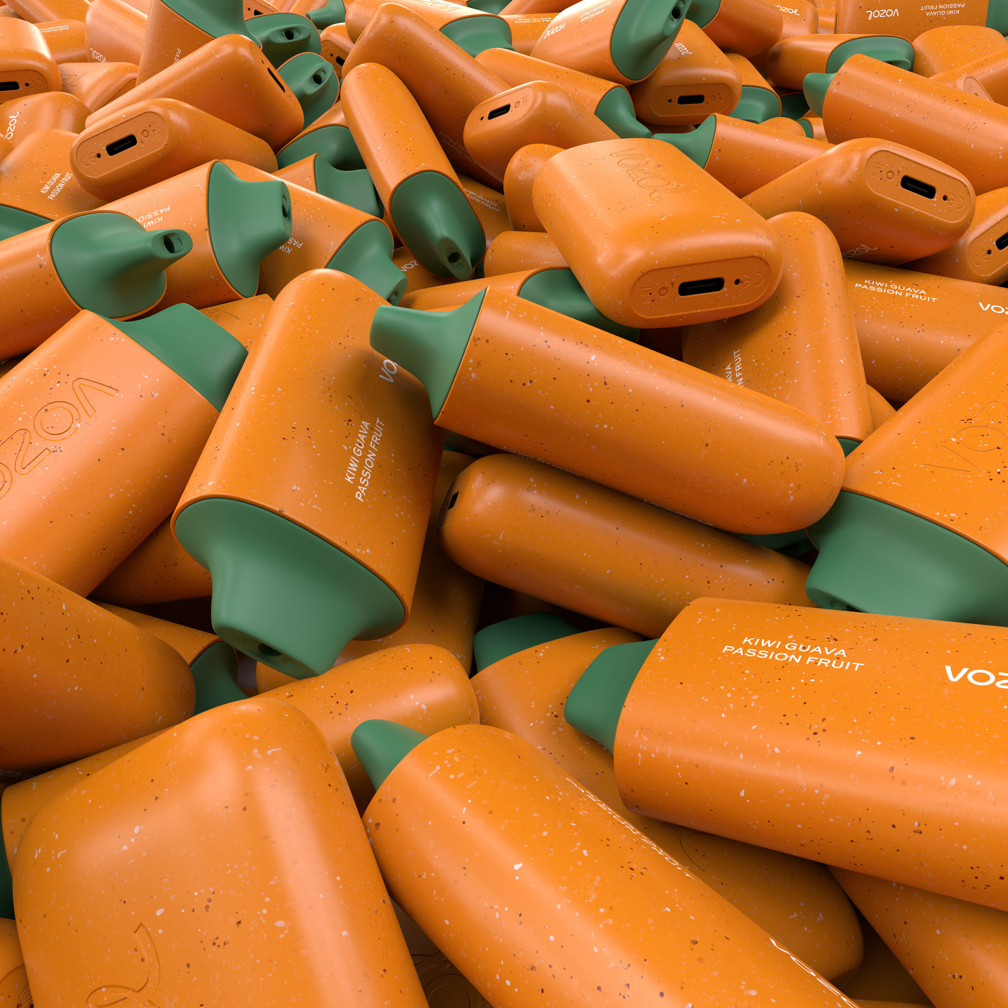 Vozol Star 6000 Kiwi Guava Passion Fruit Low-poly 3D model_4