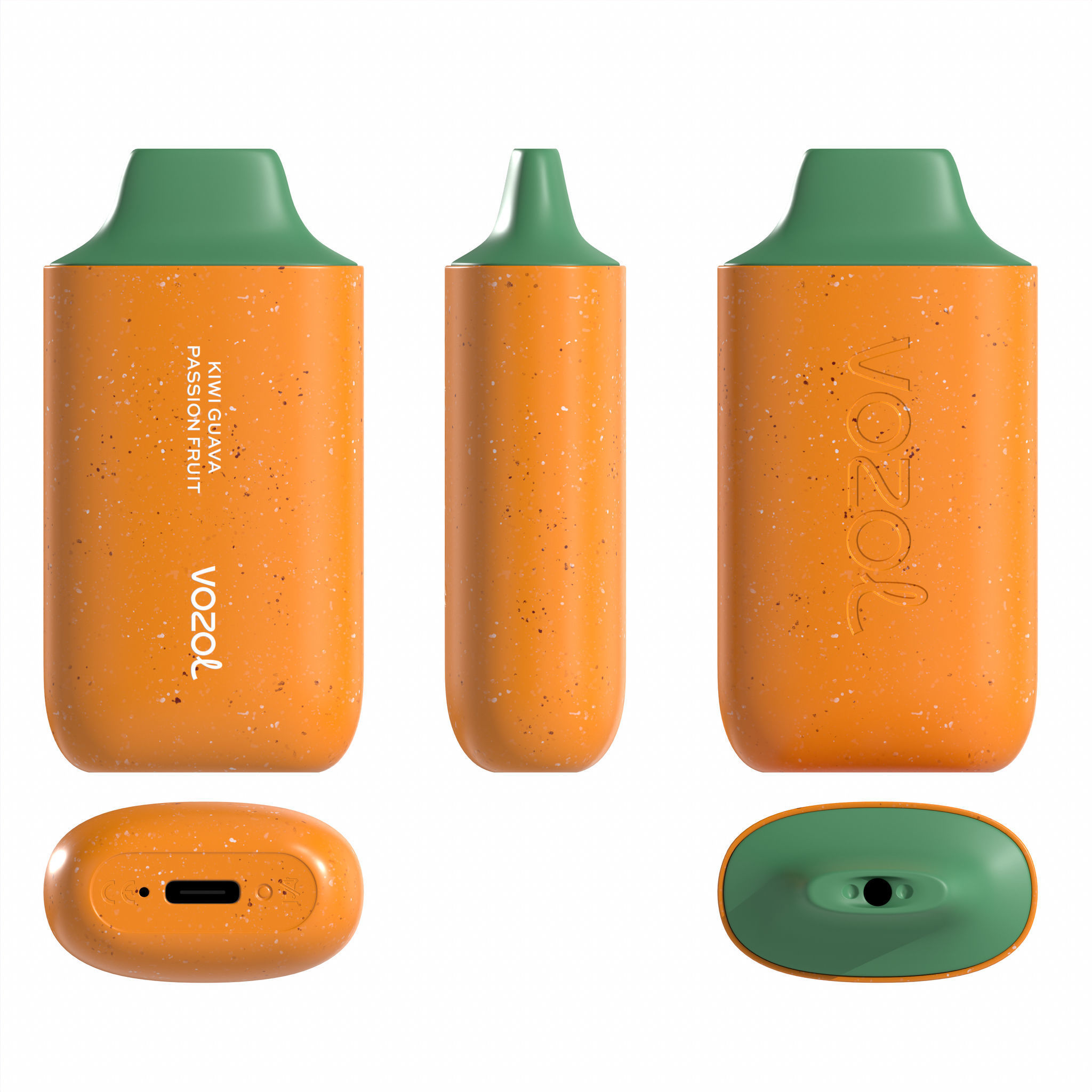 Vozol Star 6000 Kiwi Guava Passion Fruit Low-poly 3D model_3