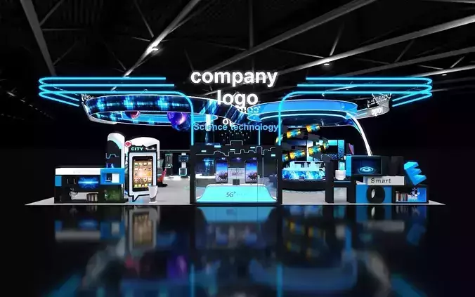 exhibition stand 20x12 model  3D model