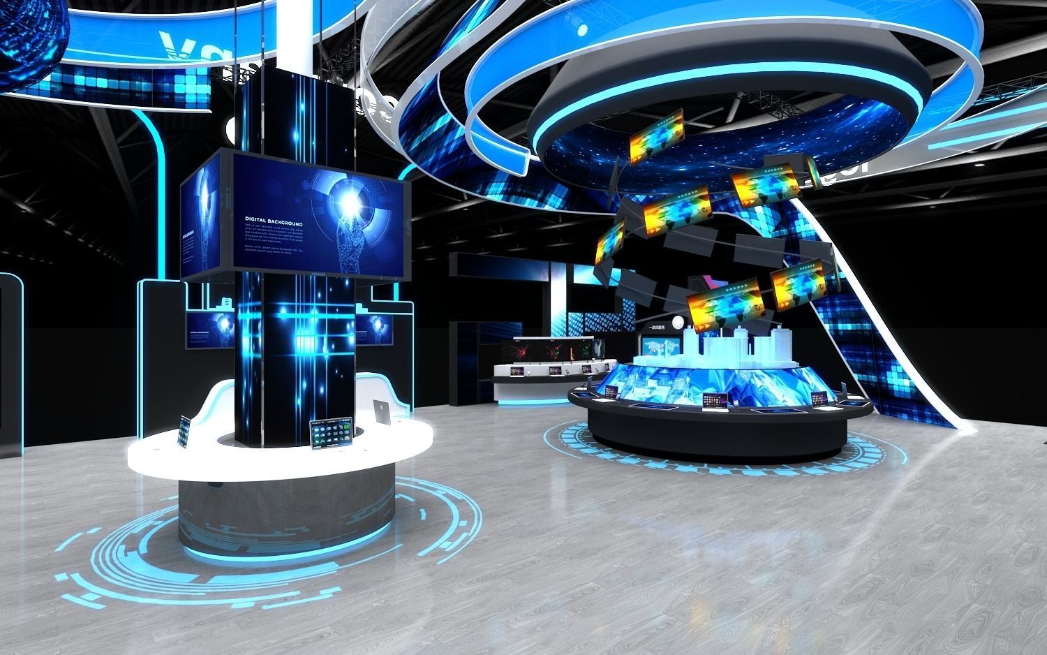 exhibition stand 20x12 model  3D model_6