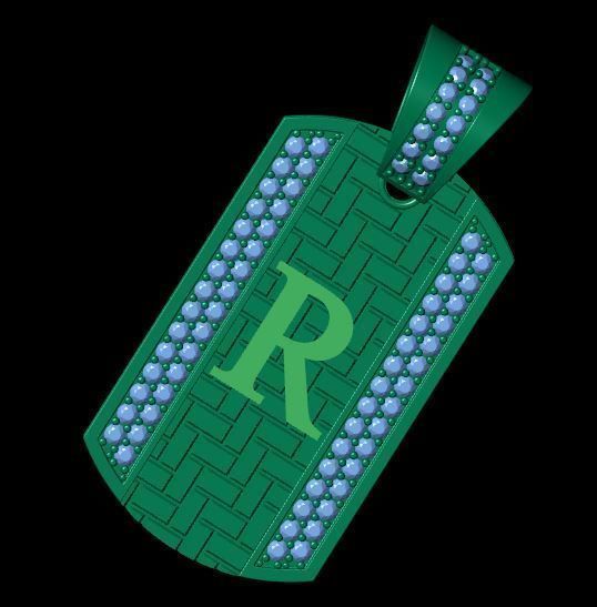 Latter R Pendent 3d Model 3D print model_4