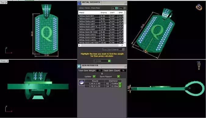 Latter Q Pendent 3d Model 3D print model Latter Q Pendent 3d Model 3D print model