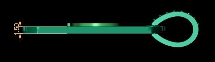 Latter Q Pendent 3d Model 3D print model_2