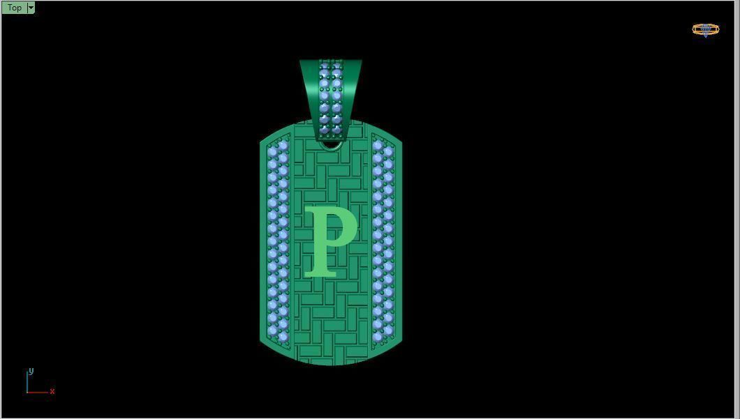 Latter P Pendent 3d Model 3D print model_1