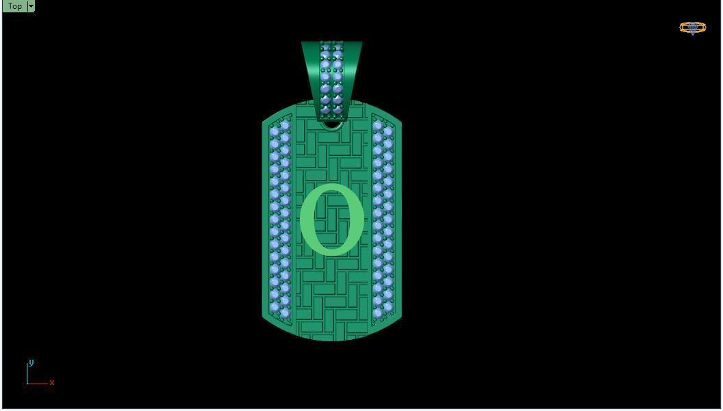 Latter O Pendent 3d Model 3D print model_1