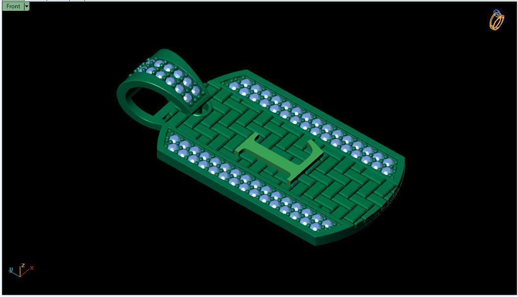 Latter L Pendent 3d Model 3D print model_4