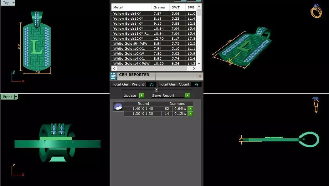 Latter L Pendent 3d Model 3D print model_0