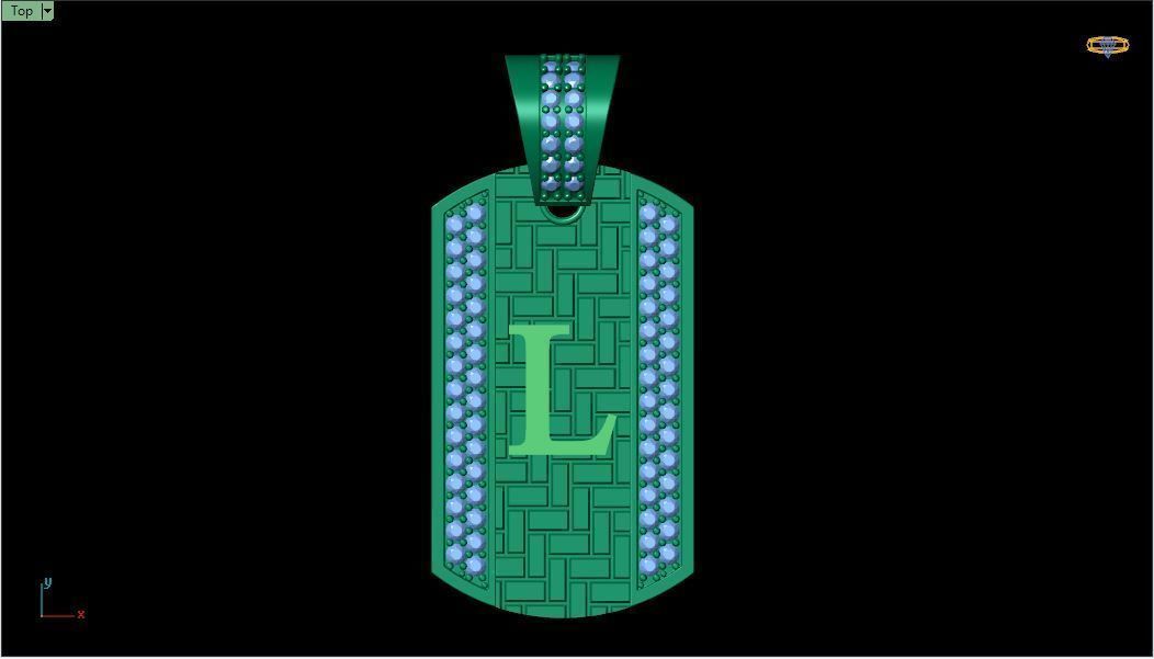 Latter L Pendent 3d Model 3D print model_1