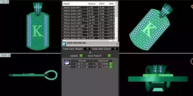 Latter K Pendent 3d Model 3D print model Latter K Pendent 3d Model 3D print model