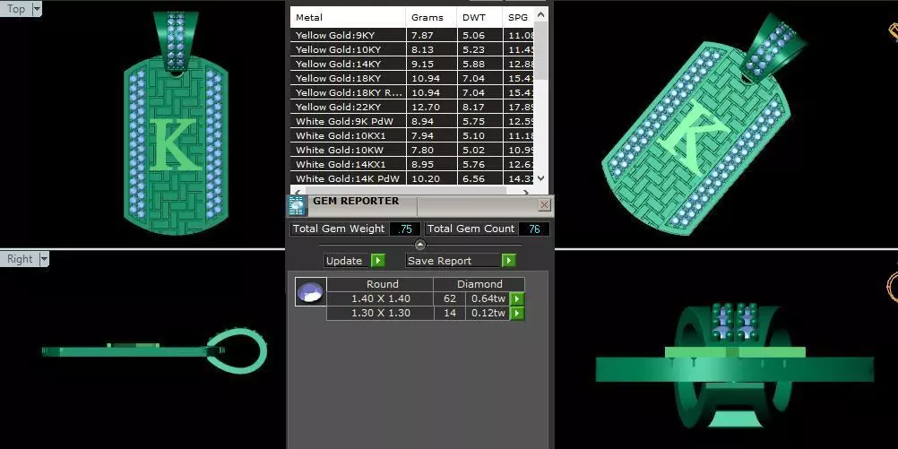 Latter K Pendent 3d Model 3D print model_0