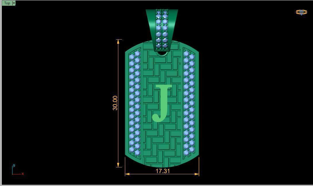 Latter J Pendent 3d Model 3D print model_1