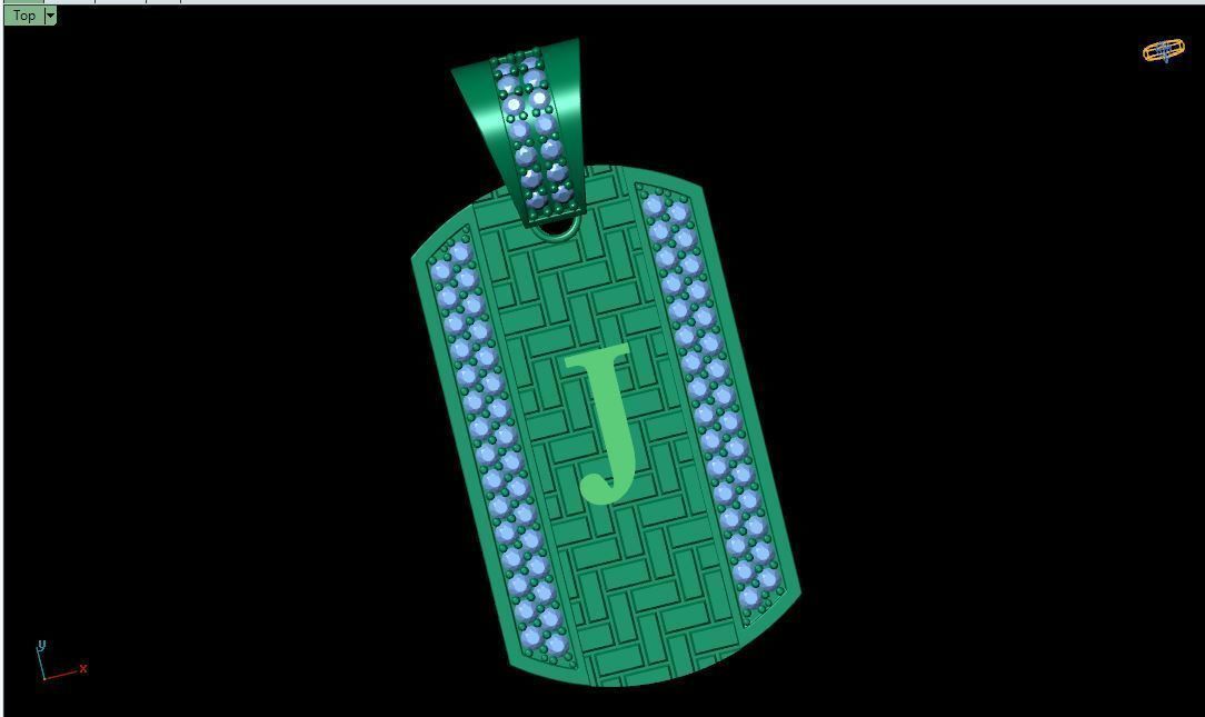 Latter J Pendent 3d Model 3D print model_4