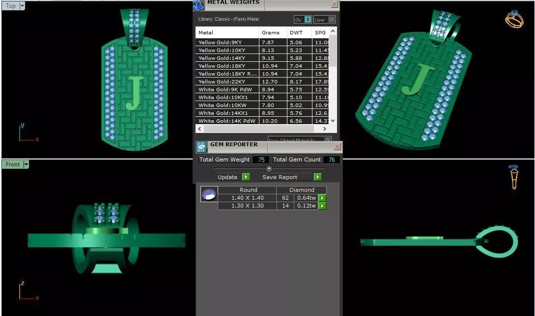 Latter J Pendent 3d Model 3D print model_0