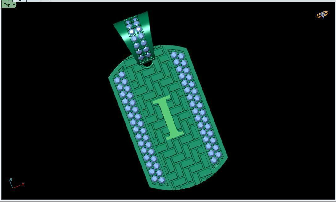 Latter I Pendent 3d Model 3D print model_4