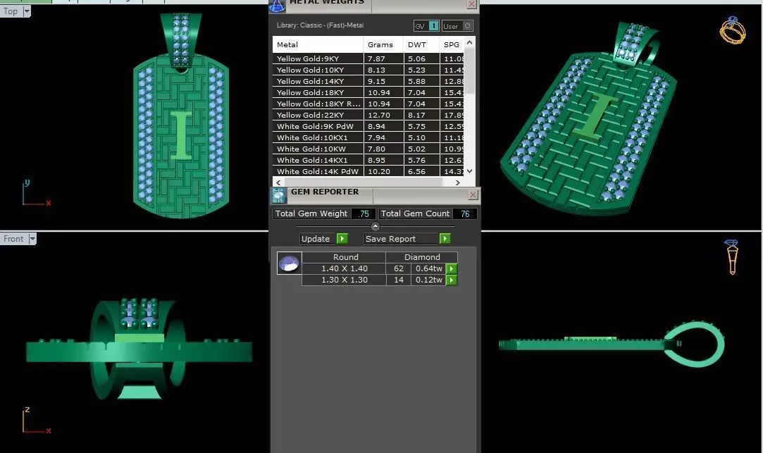 Latter I Pendent 3d Model 3D print model_0