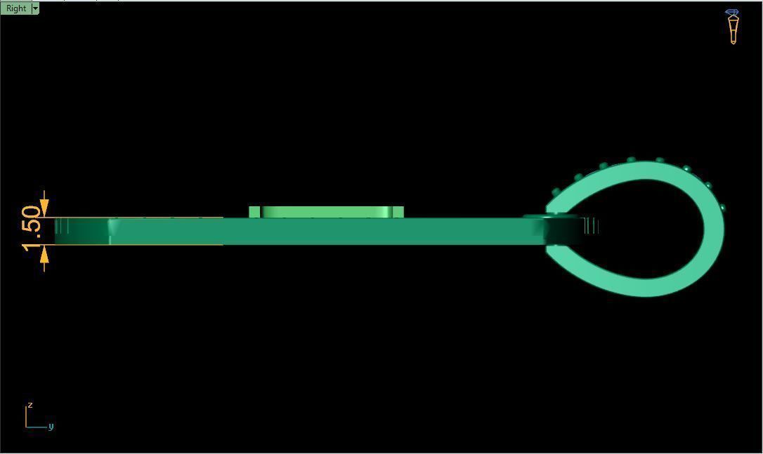 Latter H Pendent 3d Model 3D print model_3