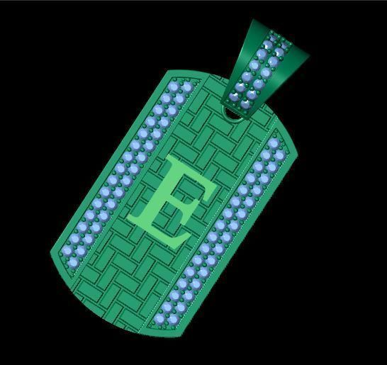 Latter E Pendent 3d Model 3D print model_1