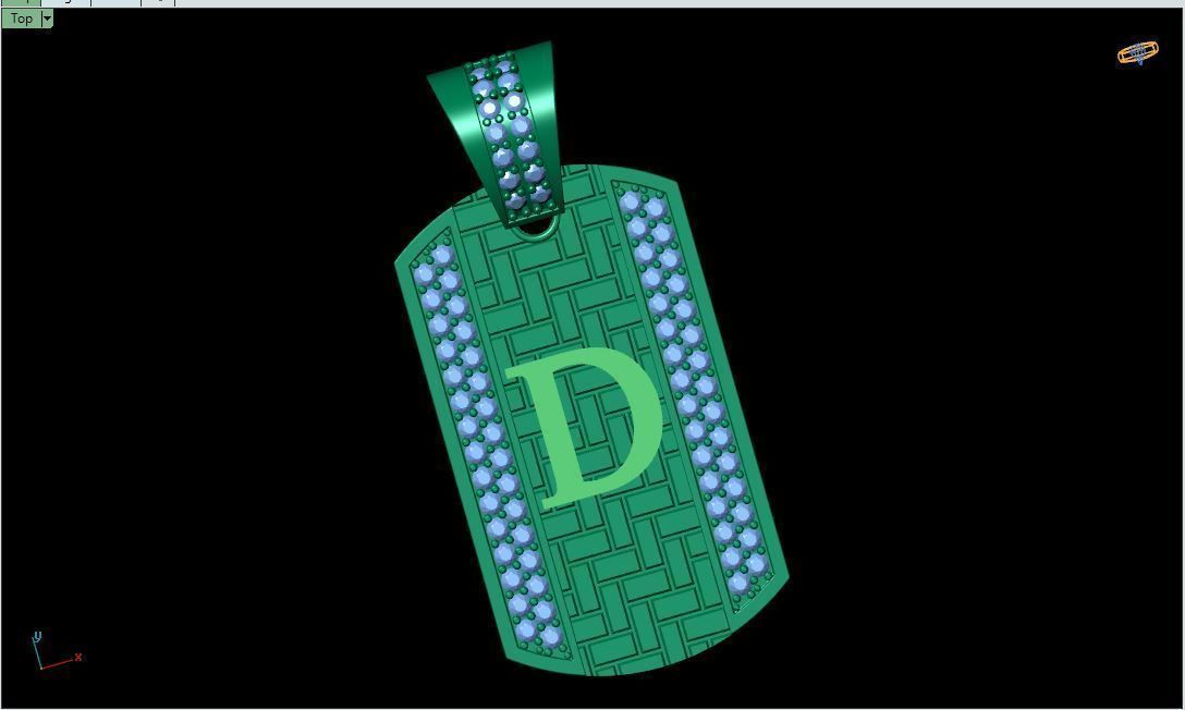 Latter D Pendent 3d Model 3D print model_4