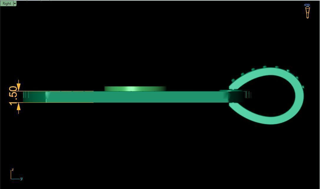 Latter D Pendent 3d Model 3D print model_3