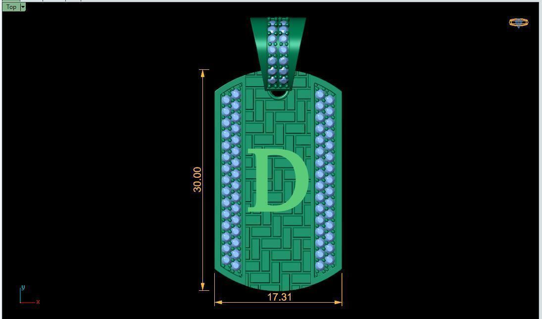 Latter D Pendent 3d Model 3D print model_1