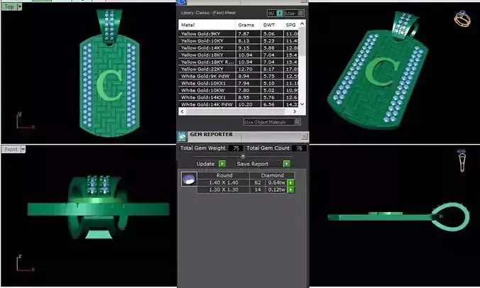 Latter C Pendent 3d Model 3D print model Latter C Pendent 3d Model 3D print model