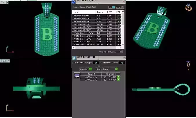 Latter B Pendent 3d Moddel 3D print model