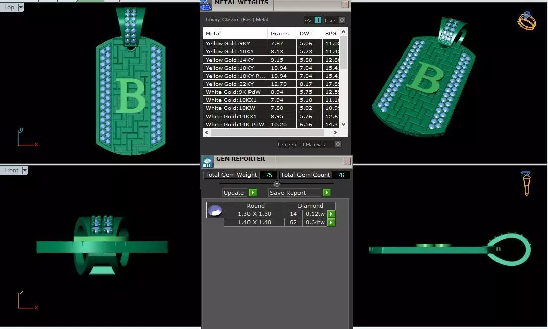 Latter B Pendent 3d Moddel 3D print model_0