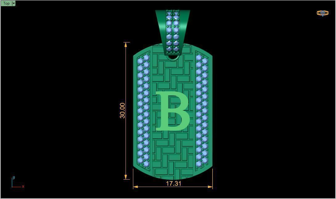 Latter B Pendent 3d Moddel 3D print model_1