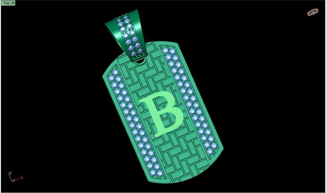 Latter B Pendent 3d Moddel 3D print model_4