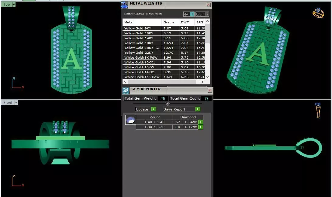 Latter A Pendent 3d Model 3D print model_0