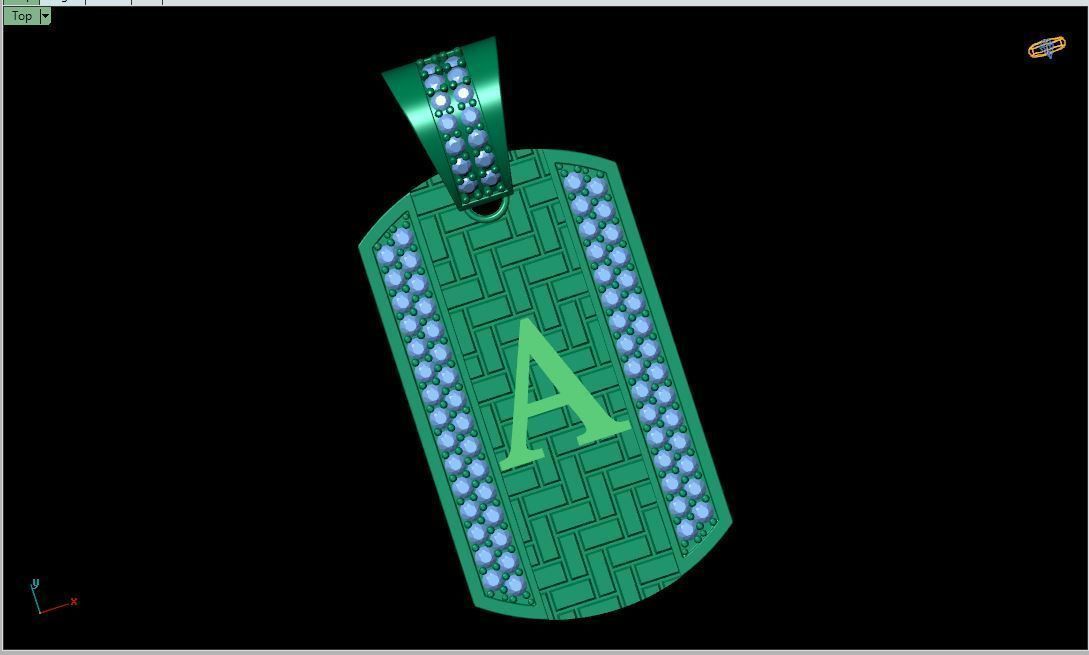 Latter A Pendent 3d Model 3D print model_4