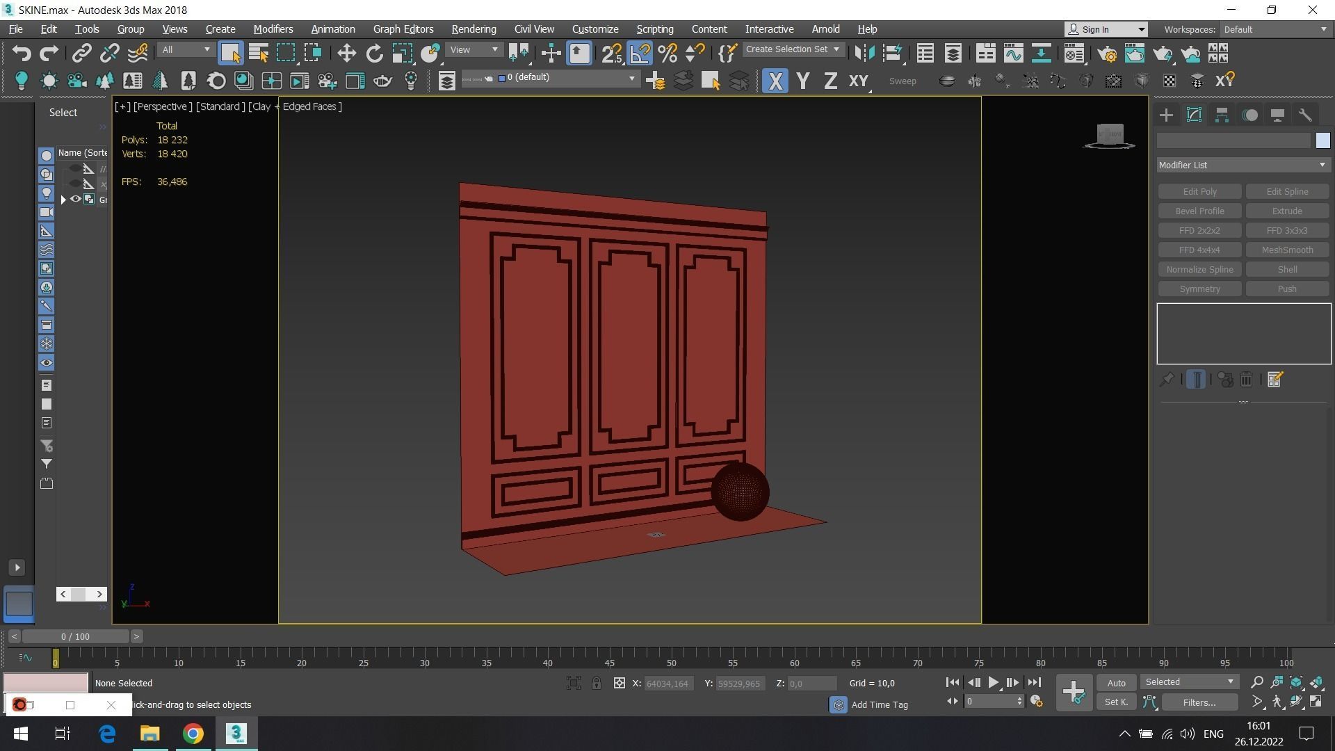 Decorative plaster with molding 34 3D model_6