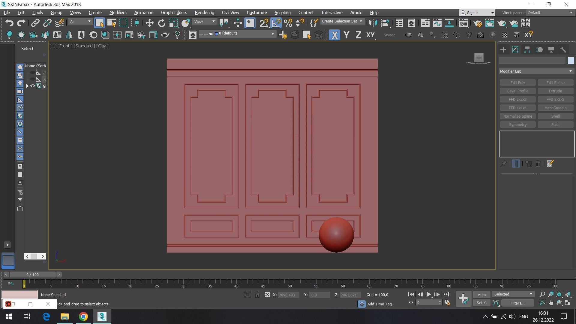Decorative plaster with molding 34 3D model_7