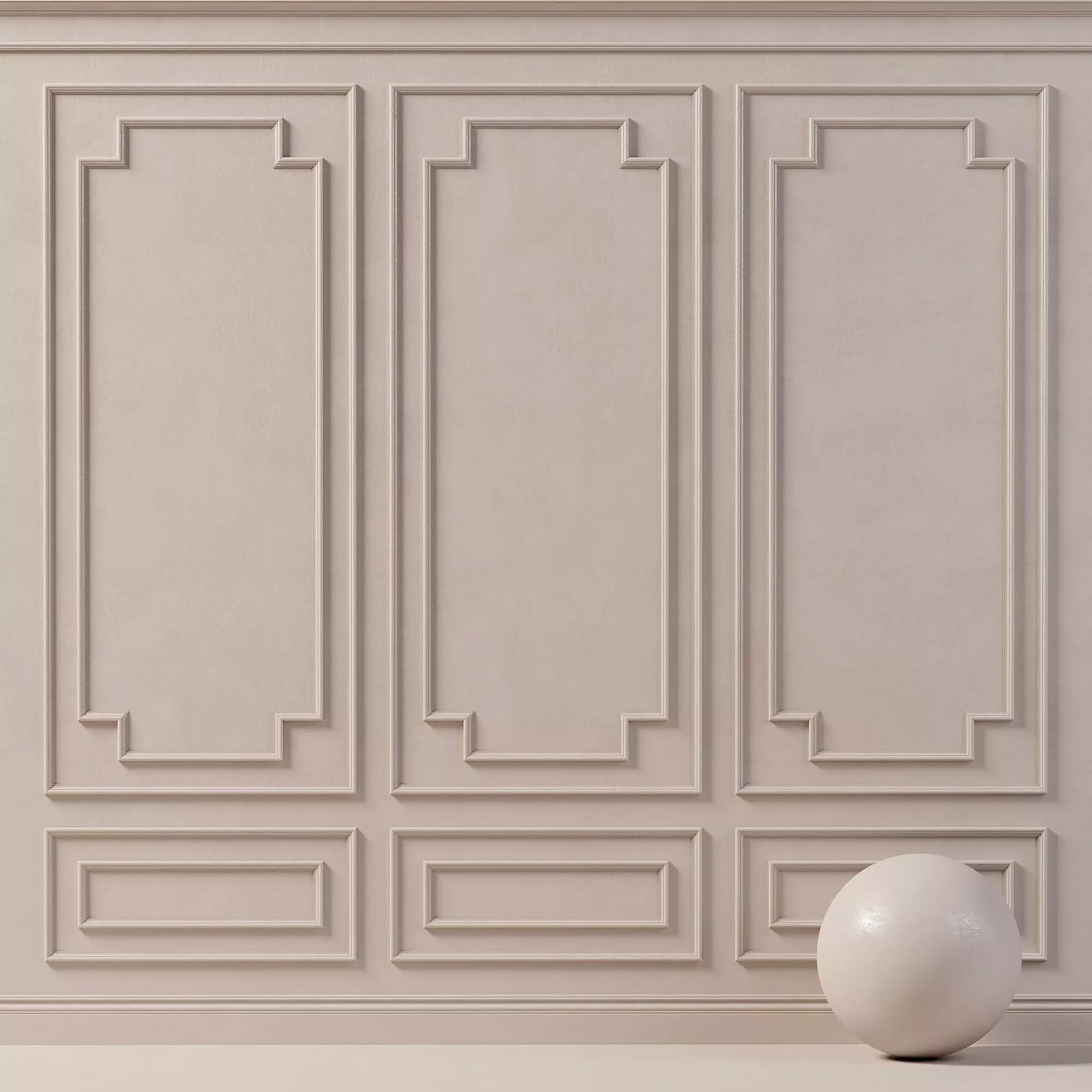 Decorative plaster with molding 34 3D model_0
