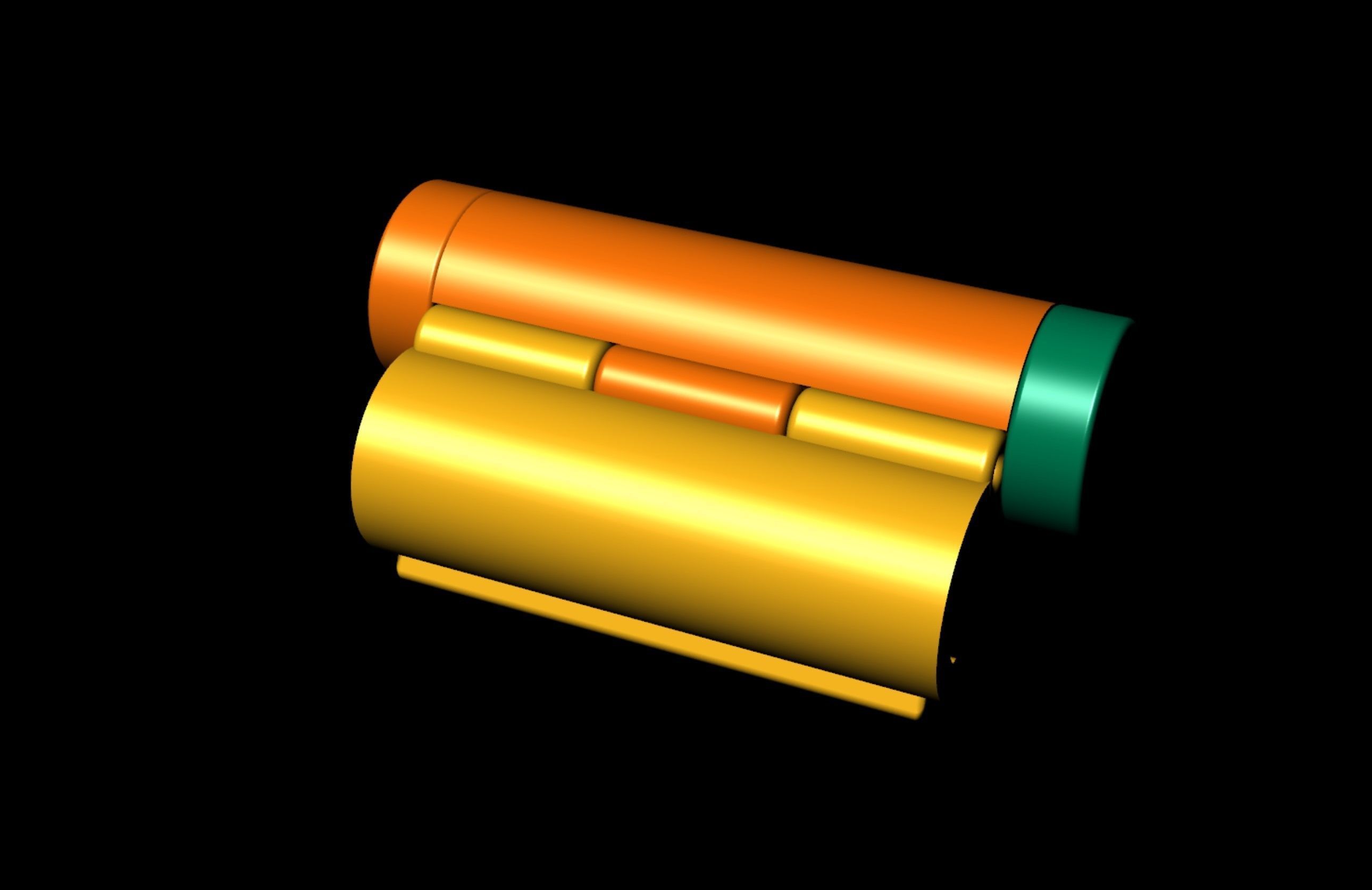 5 and half mm Round Plain Gold Lock Box for Chain and Necklace 3D print model_11