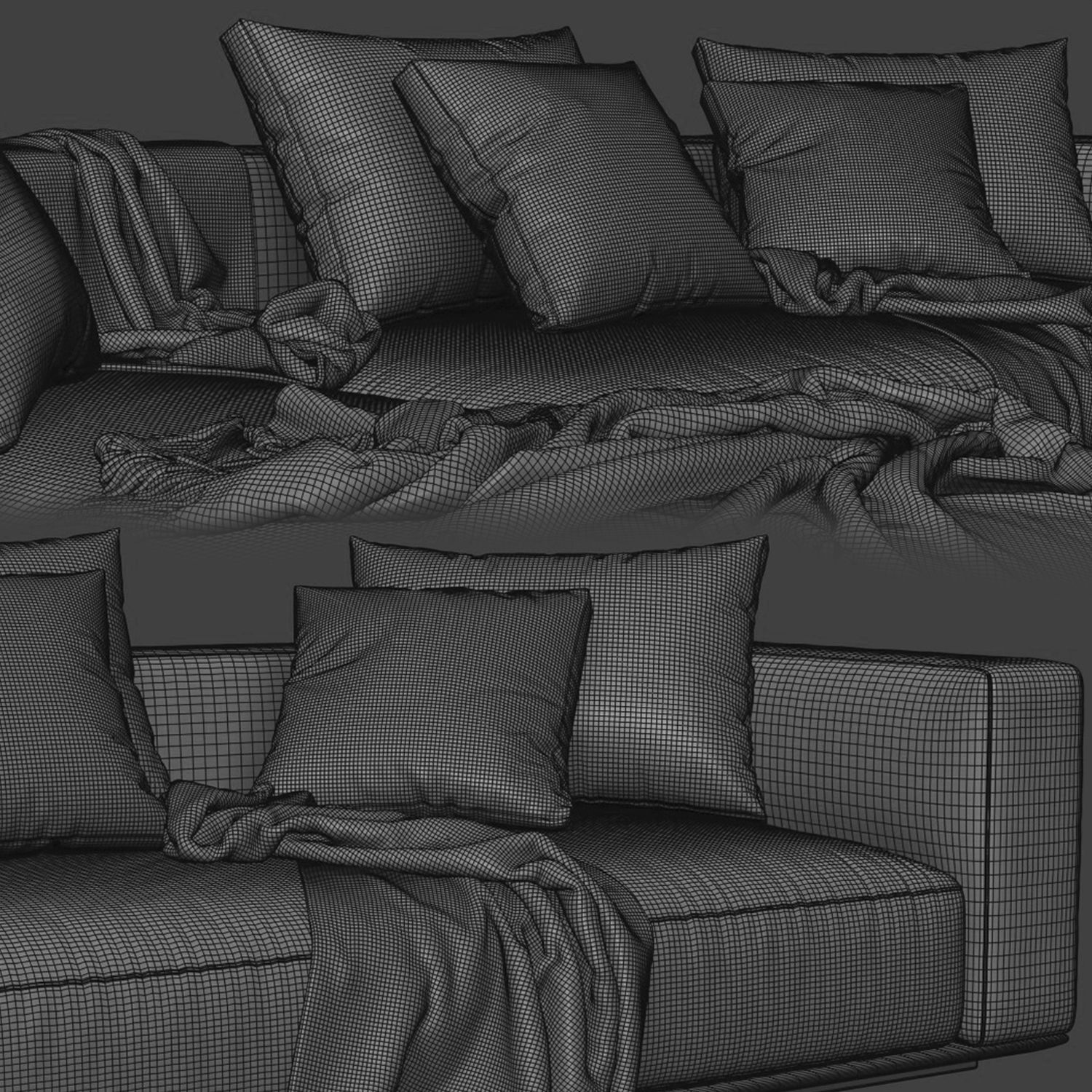 Flexform Grandemare Chaise Longue Sofa 3D model_4