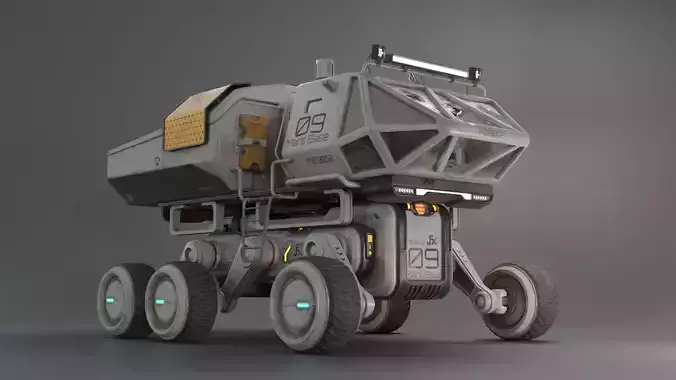 Pbr-Mars Rover Series - Trucks 3D model